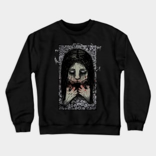 Horror Slit-Mouthed Girl Crewneck Sweatshirt